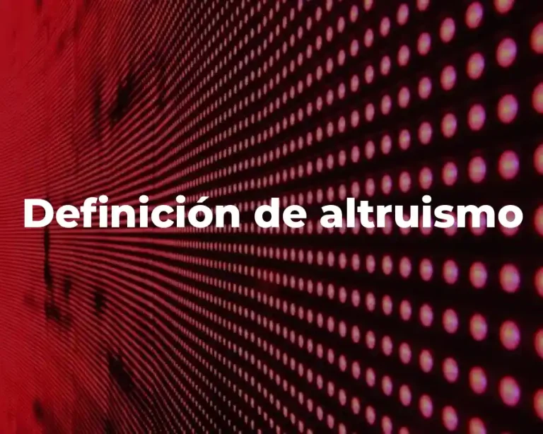 Definición de altruismo