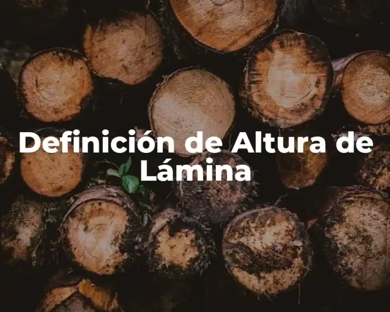 Definición de Altura de Lámina