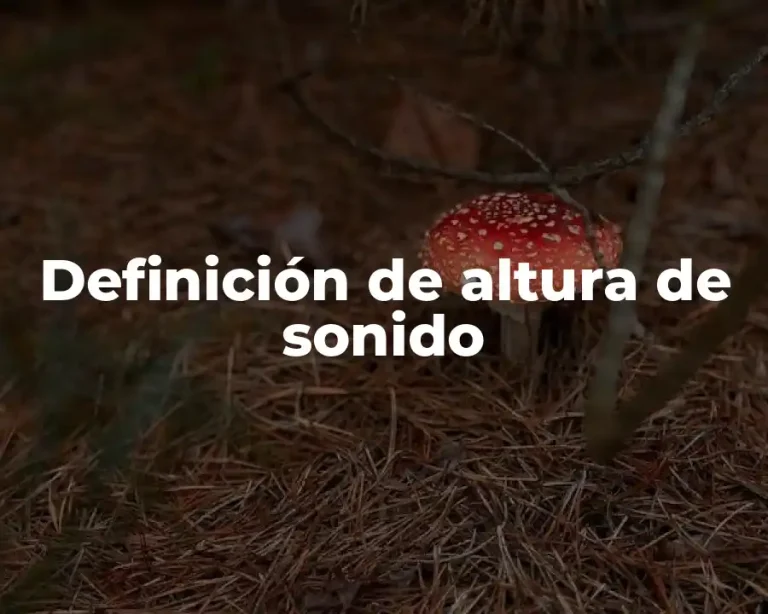 Definición de altura de sonido