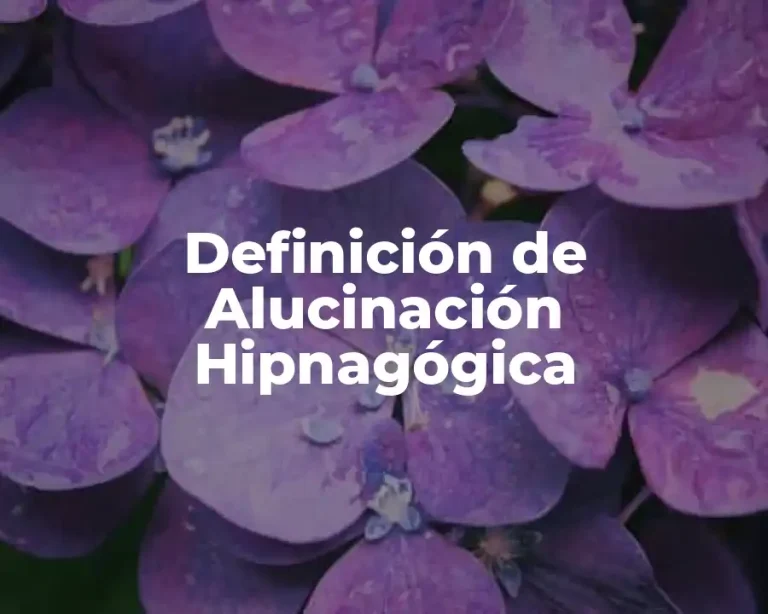Definición de Alucinación Hipnagógica
