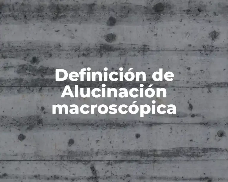 Definición de Alucinación macroscópica