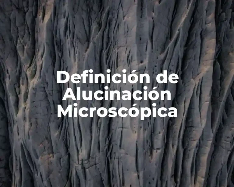 Definición de Alucinación Microscópica