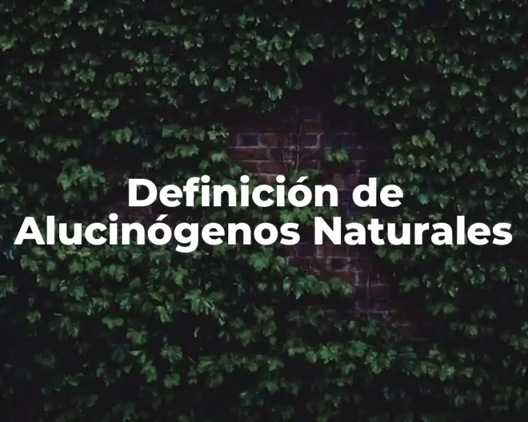 Definición de Alucinógenos Naturales