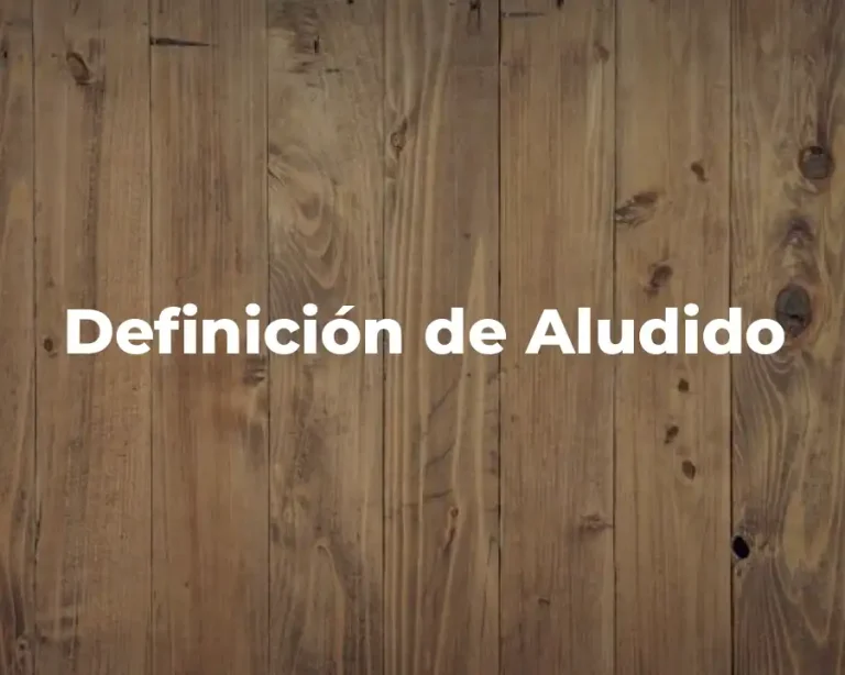 Definición de Aludido