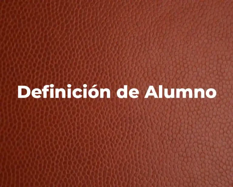 Definición de Alumno