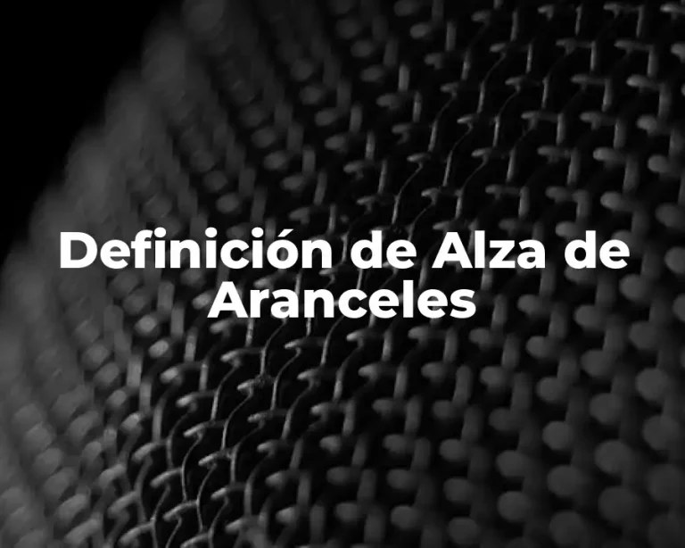 Definición de Alza de Aranceles