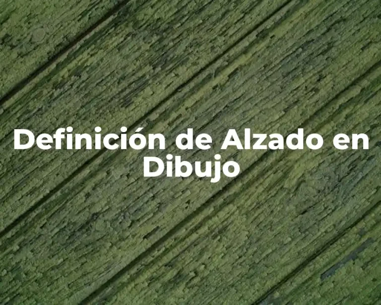 Definición de Alzado en Dibujo