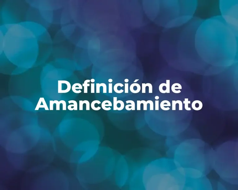 Definición de Amancebamiento