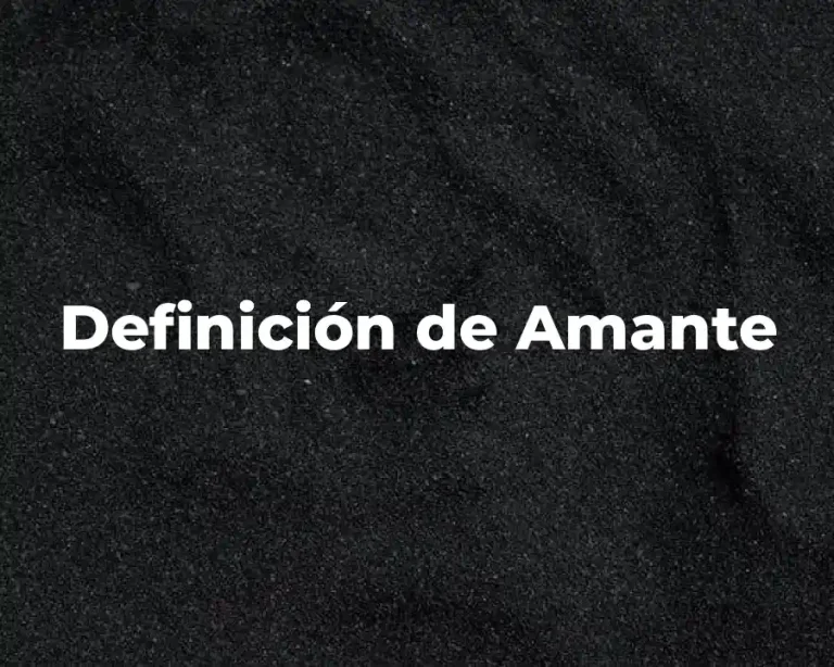 Definición de Amante