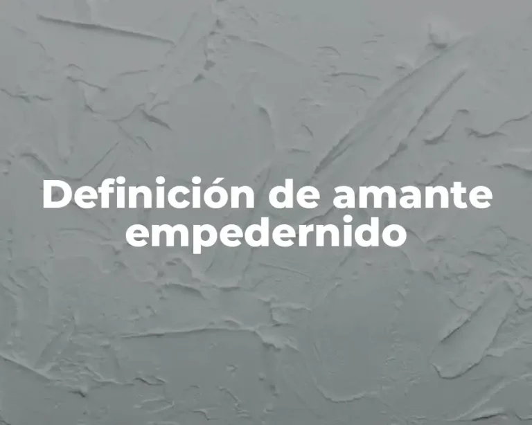 Definición de amante empedernido