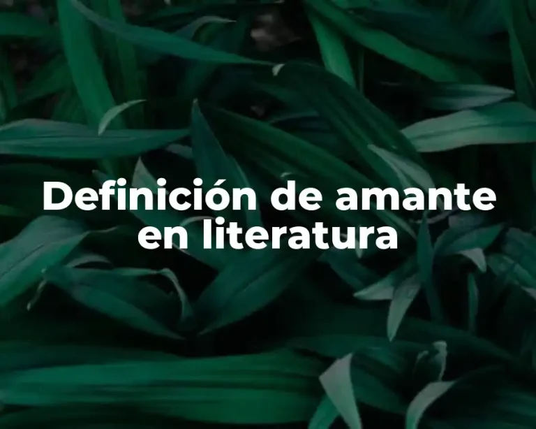 Definición de amante en literatura
