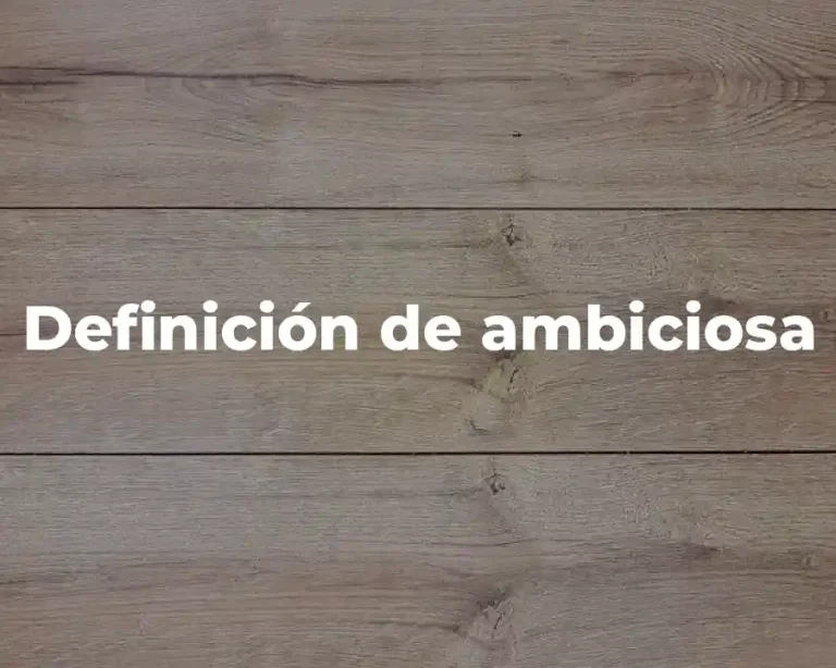 Definición de ambiciosa