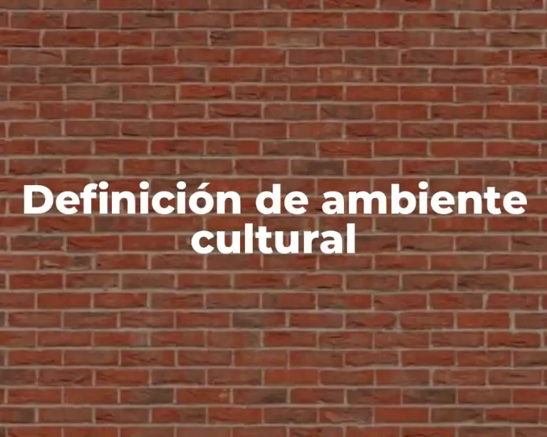 Definición de ambiente cultural