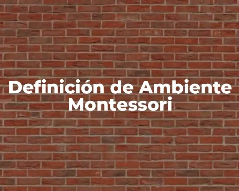 Definición de Ambiente Montessori