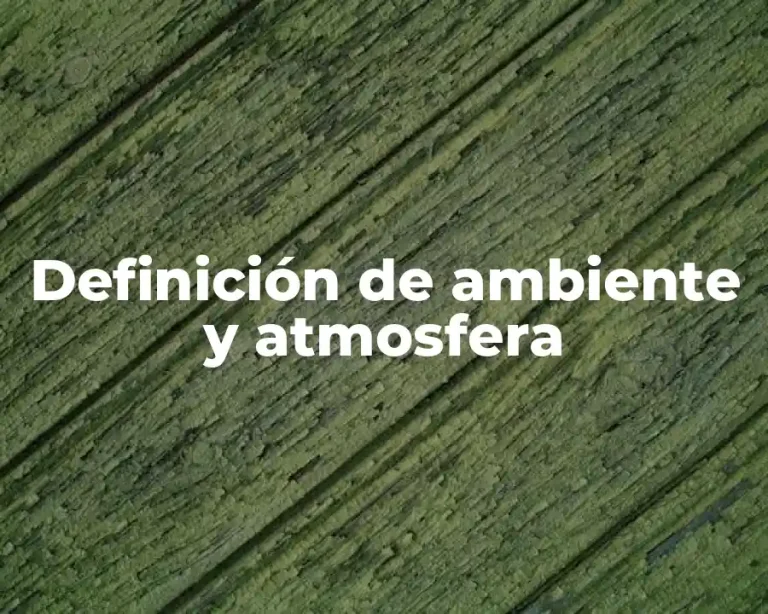 Definición de ambiente y atmosfera