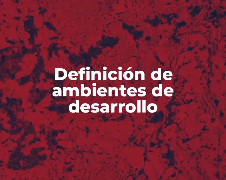 Definición de ambientes de desarrollo