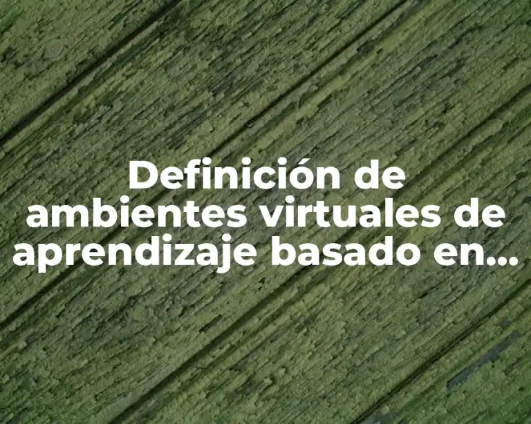 Definición de ambientes virtuales de aprendizaje basado en entornos