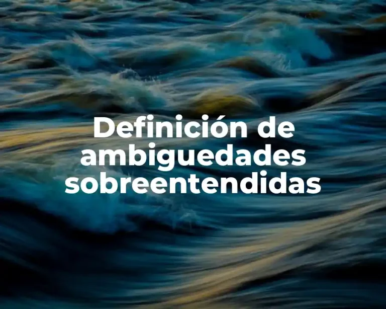 Definición de ambiguedades sobreentendidas