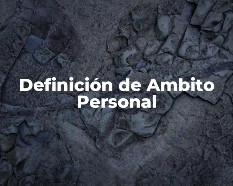 Definición de Ambito Personal