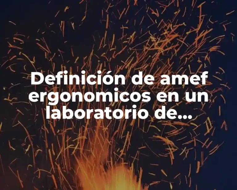 Definición de amef ergonomicos en un laboratorio de metrologia