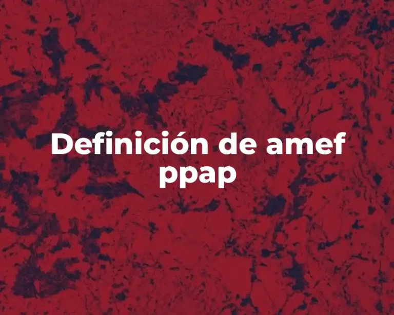 Definición de amef ppap