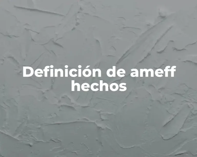 Definición de ameff hechos