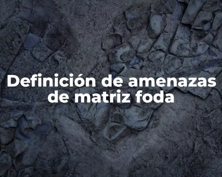 Definición de amenazas de matriz foda