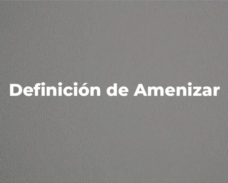 Definición de Amenizar