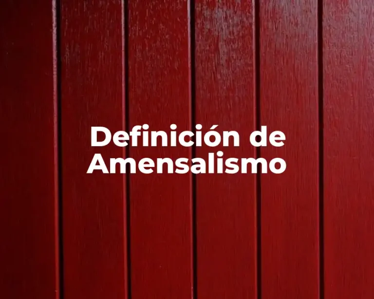 Definición de Amensalismo