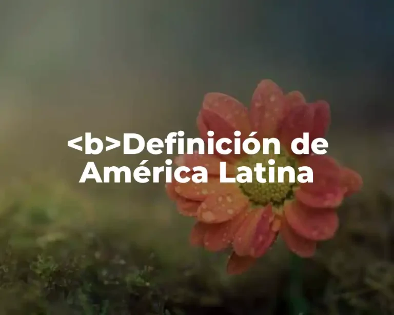<b>Definición de América Latina