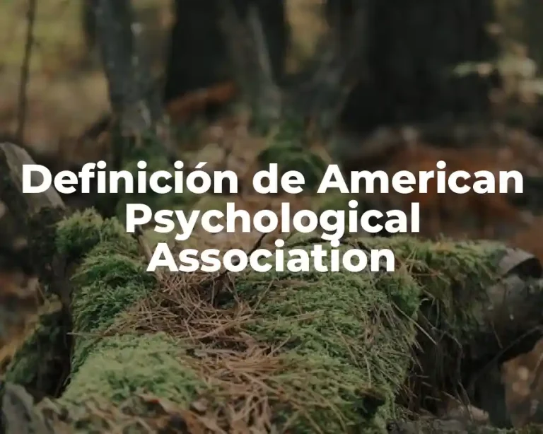 Definición de American Psychological Association