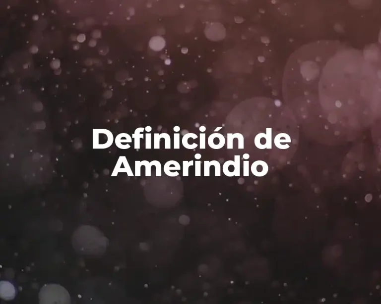 Definición de Amerindio