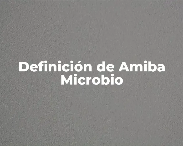Definición de Amiba Microbio