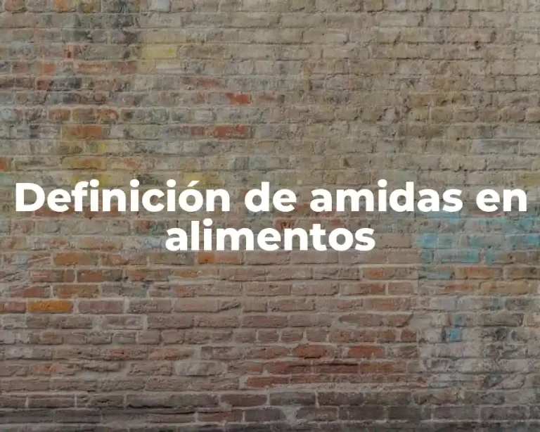 Definición de amidas en alimentos