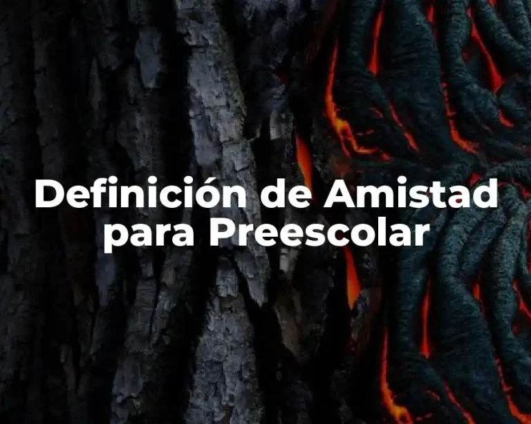 Definición de Amistad para Preescolar
