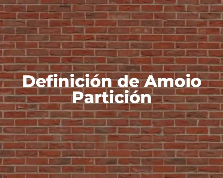Definición de Amoio Partición