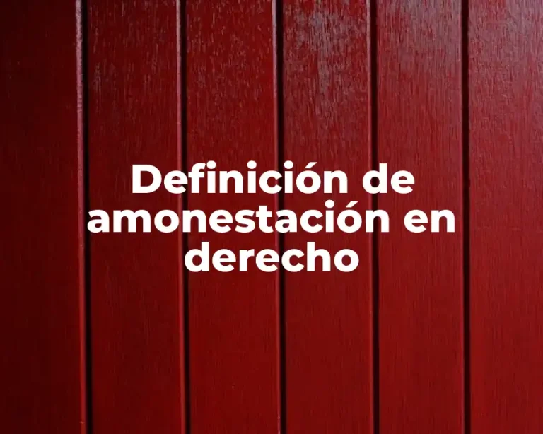 Definición de amonestación en derecho