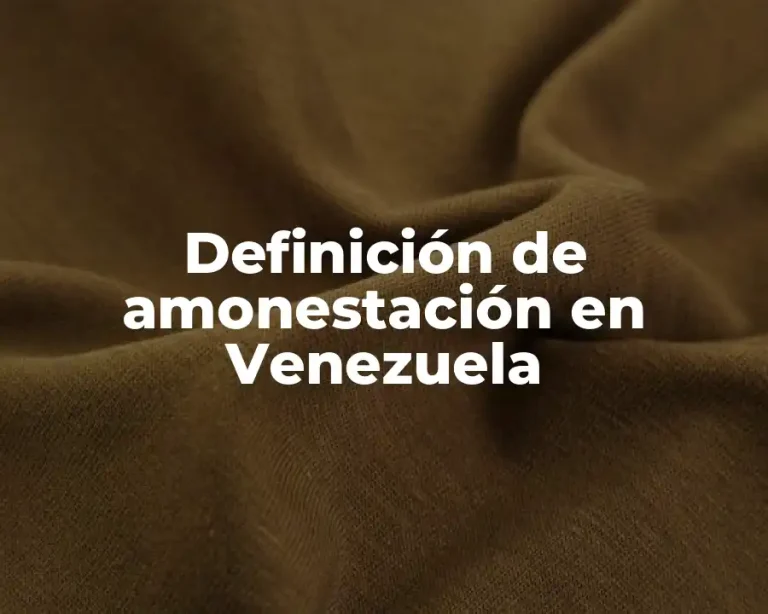 Definición de amonestación en Venezuela