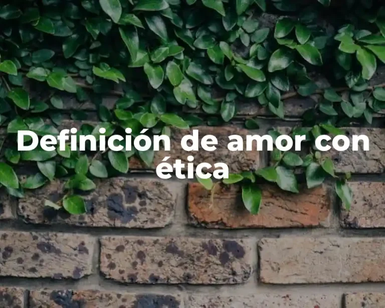 Definición de amor con ética