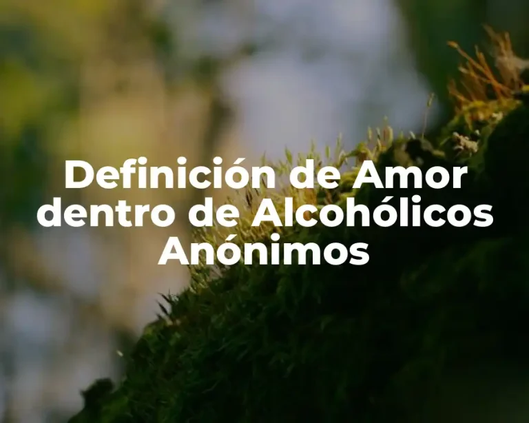 Definición de Amor dentro de Alcohólicos Anónimos