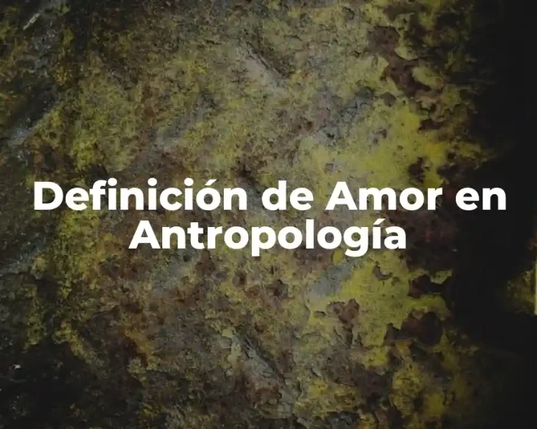 Definición de Amor en Antropología