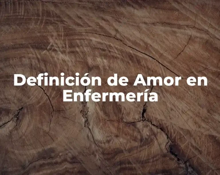 Definición de Amor en Enfermería