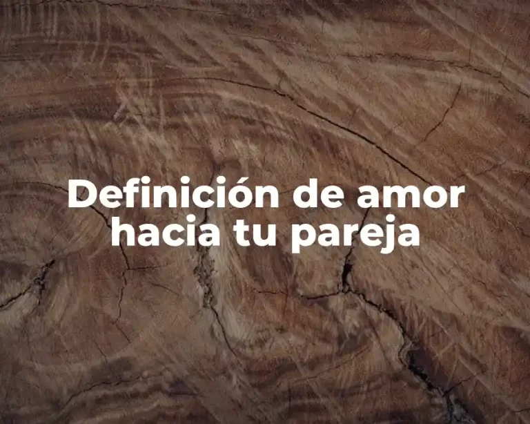 Definición de amor hacia tu pareja