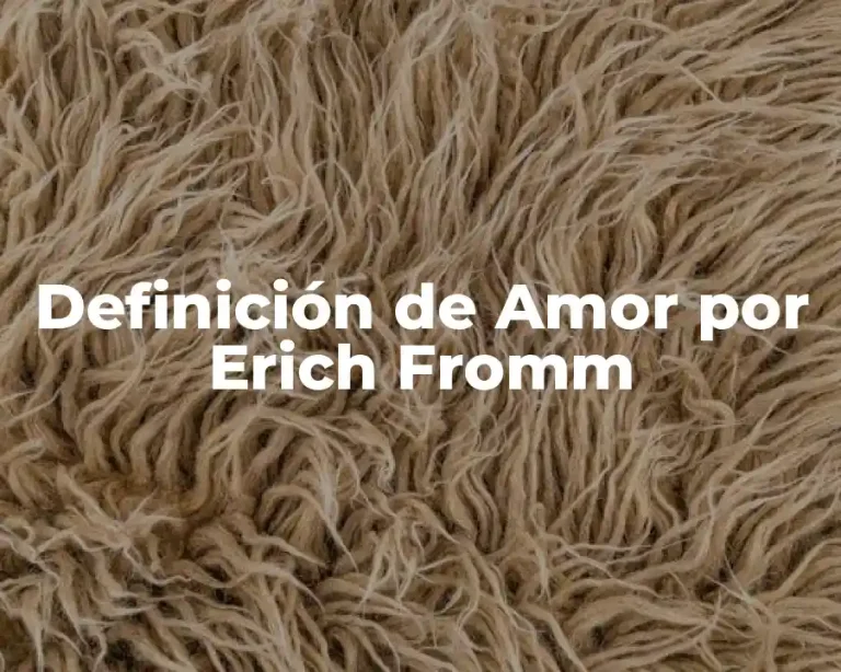 Definición de Amor por Erich Fromm