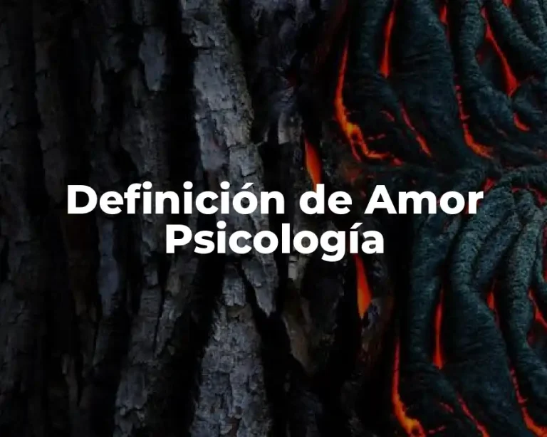 Definición de Amor Psicología