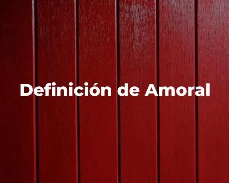 Definición de Amoral