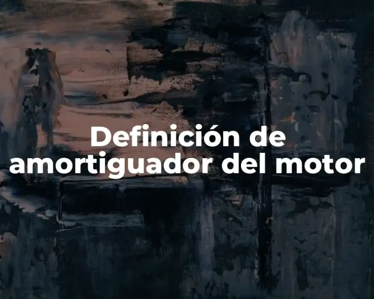 Definición de amortiguador del motor