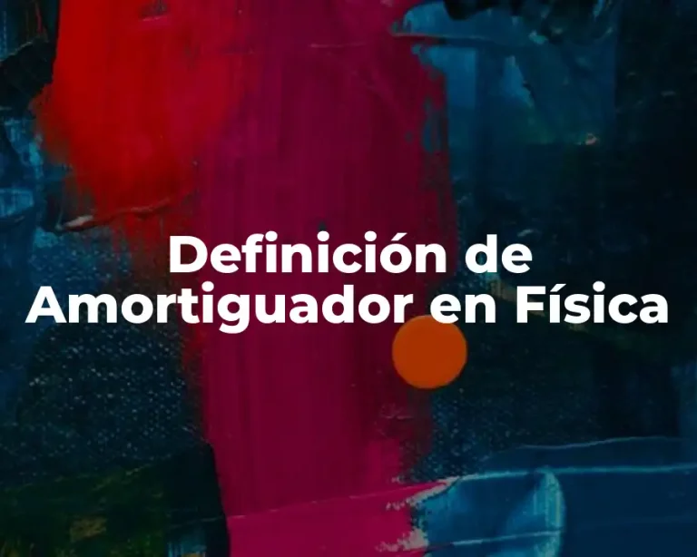 Definición de Amortiguador en Física