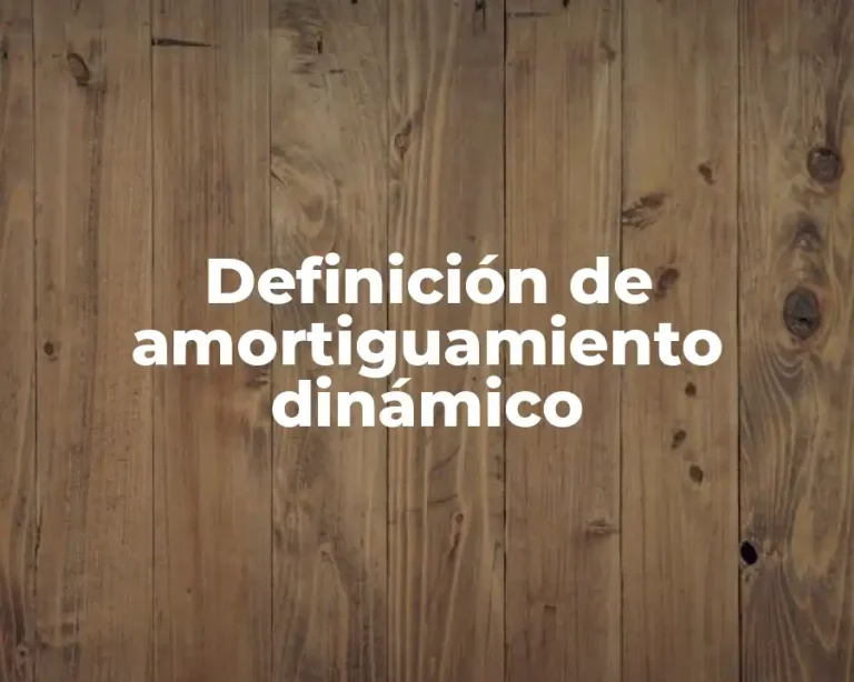 Definición de amortiguamiento dinámico