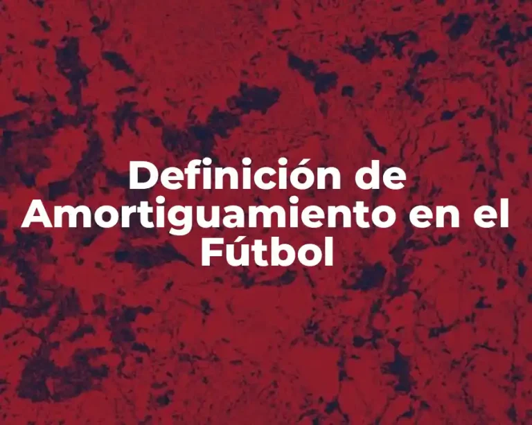 Definición de Amortiguamiento en el Fútbol